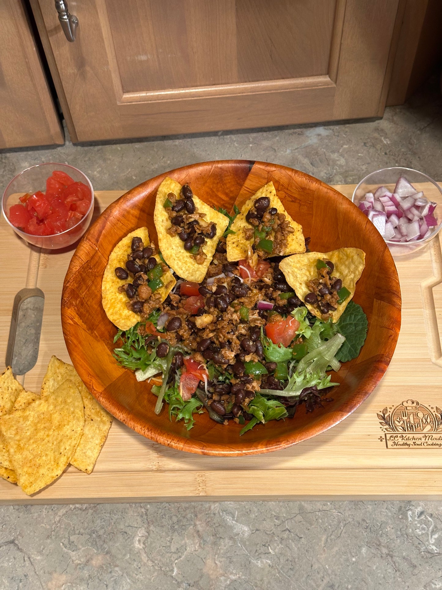Bamboo Bliss Cutting Board with Utensils