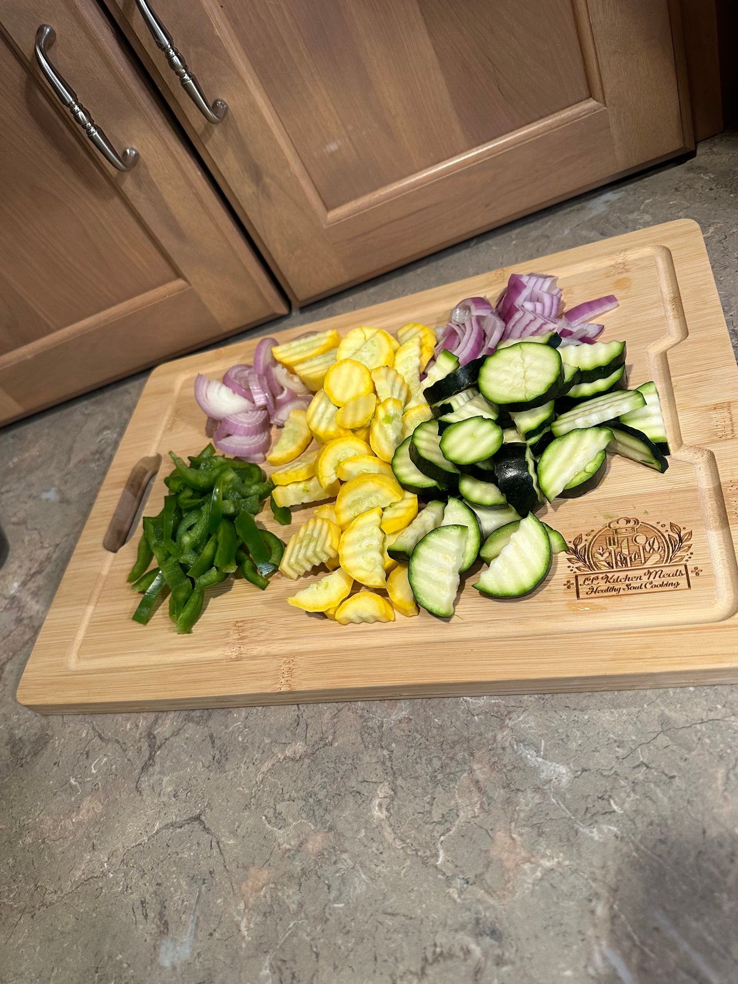 Bamboo Bliss Cutting Board with Utensils