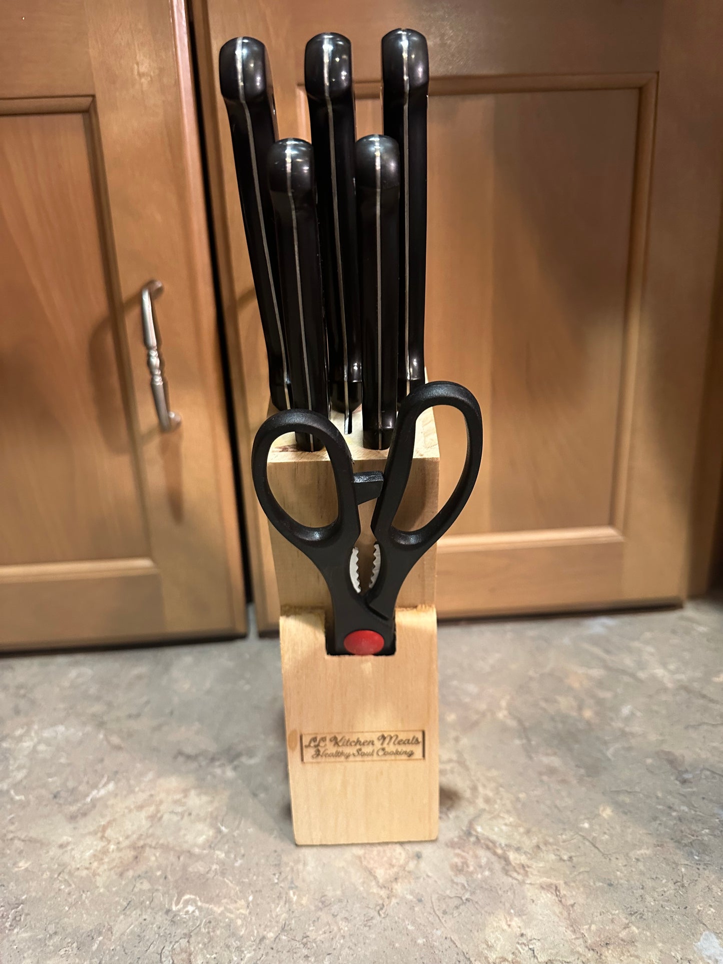7 Piece Knife Set with Bamboo Block