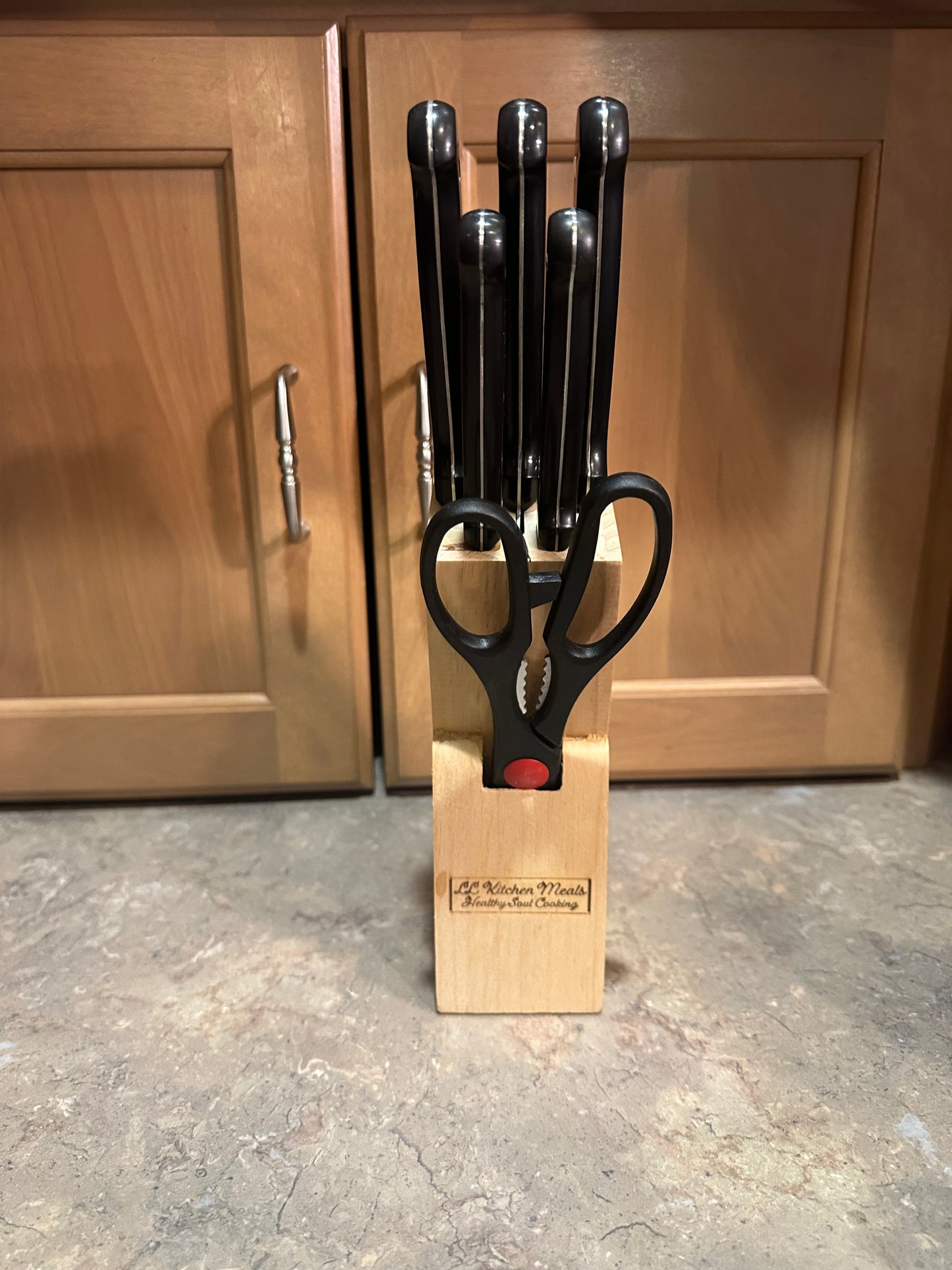 7 Piece Knife Set with Bamboo Block