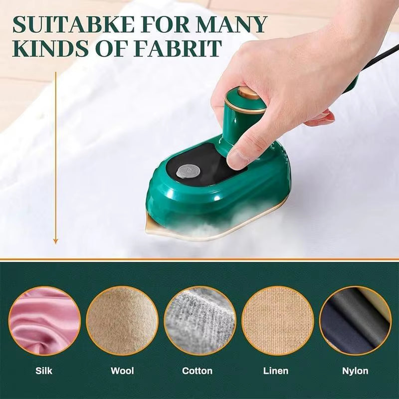 Steam Compact Iron Portable Handheld Travel Steamer Fast Heat-Up Powerful Steam Output Handheld Clothing Steamer for Garment
