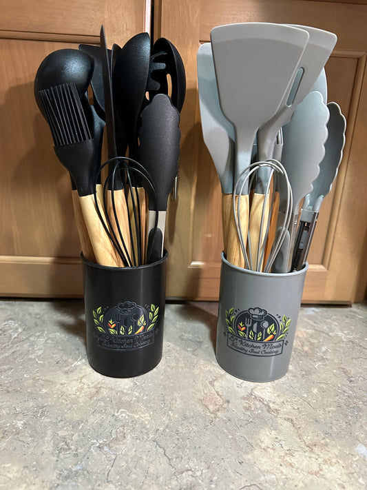 12 Piece Silicone Utensil Set