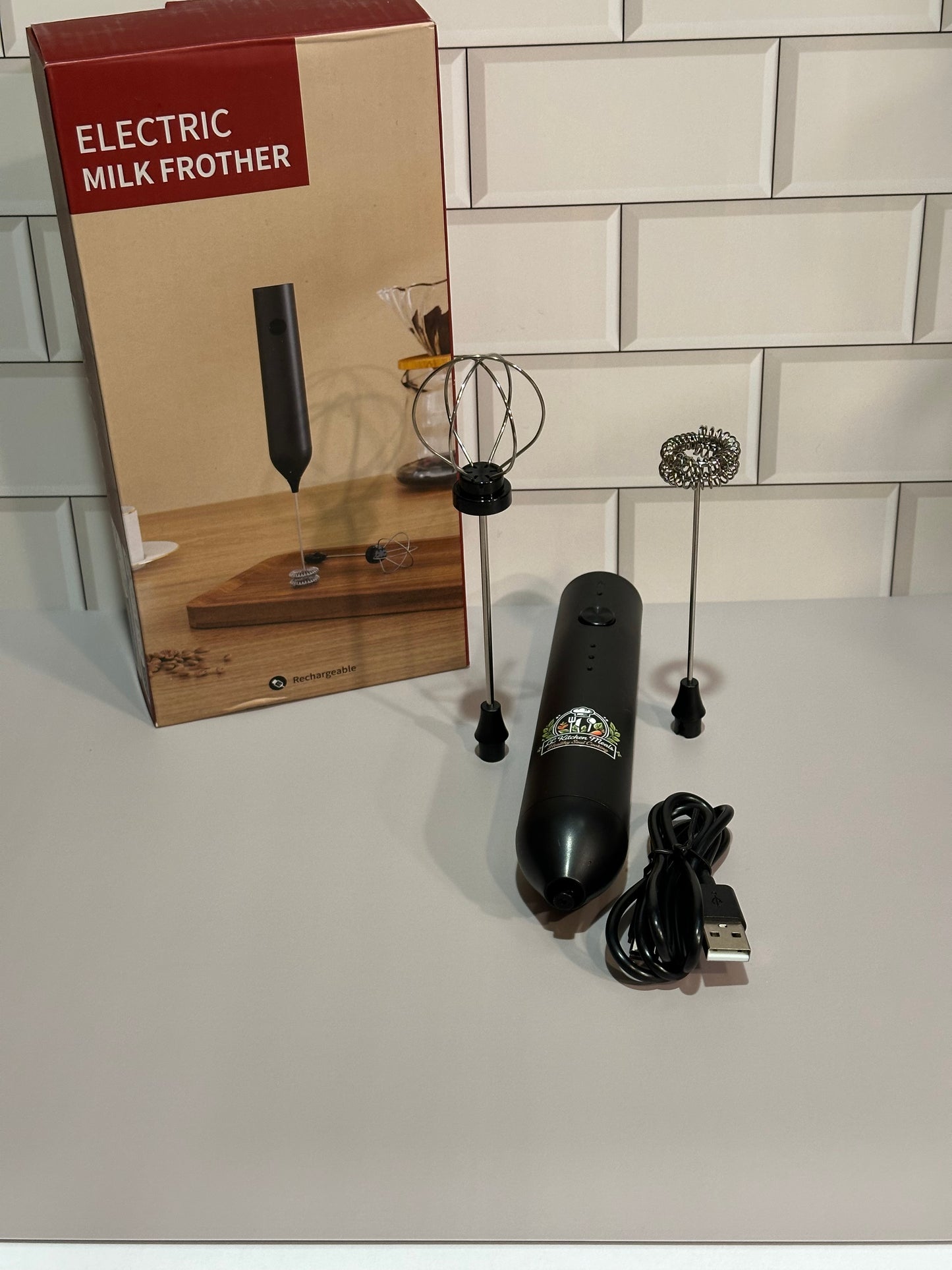 LL Kitchen Meals™ Electric Milk Frother with Bonus Egg Whisk