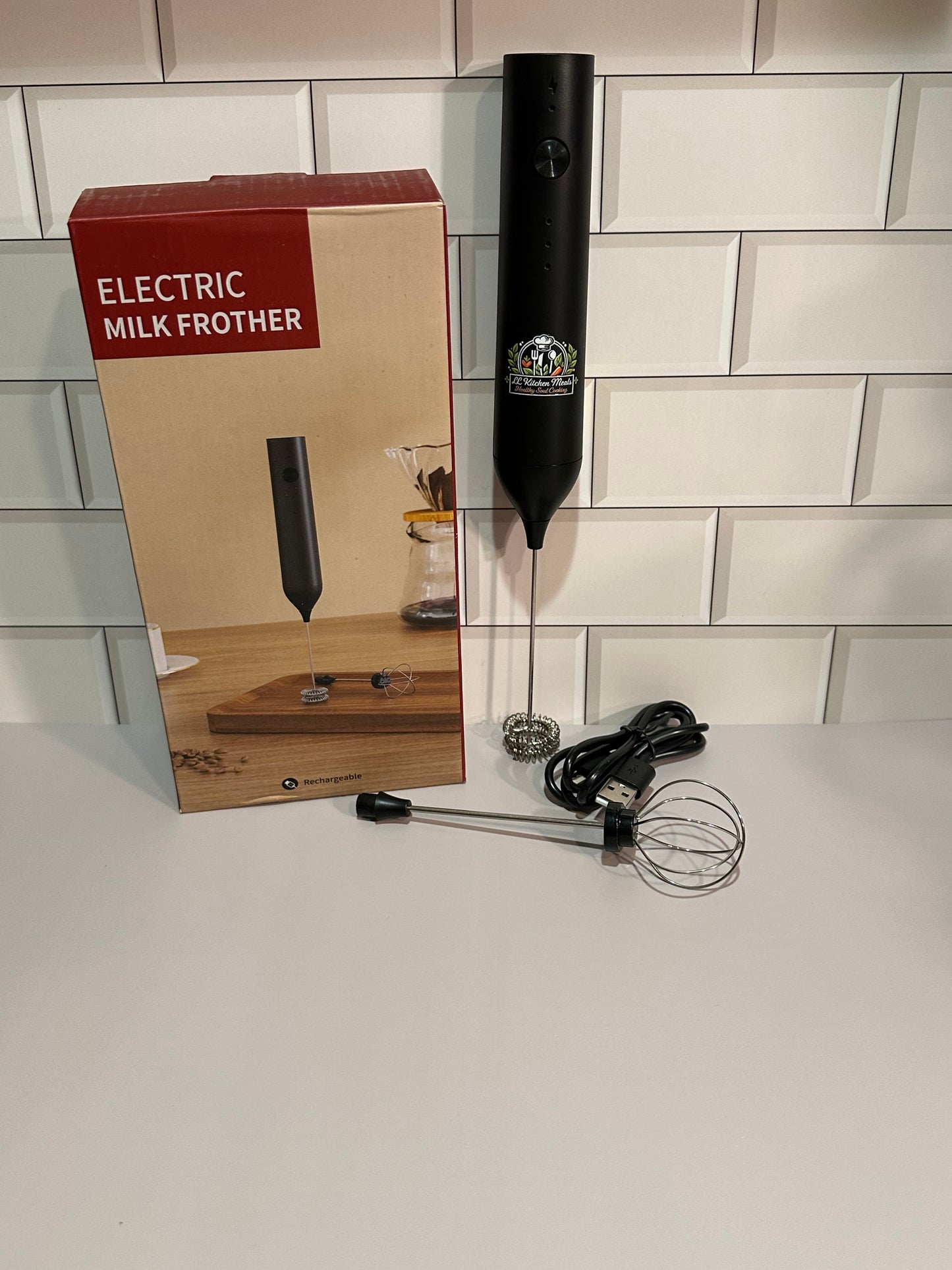 LL Kitchen Meals™ Electric Milk Frother with Bonus Egg Whisk