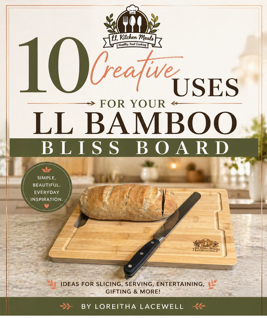 Bamboo Bliss Cutting Board with Utensils