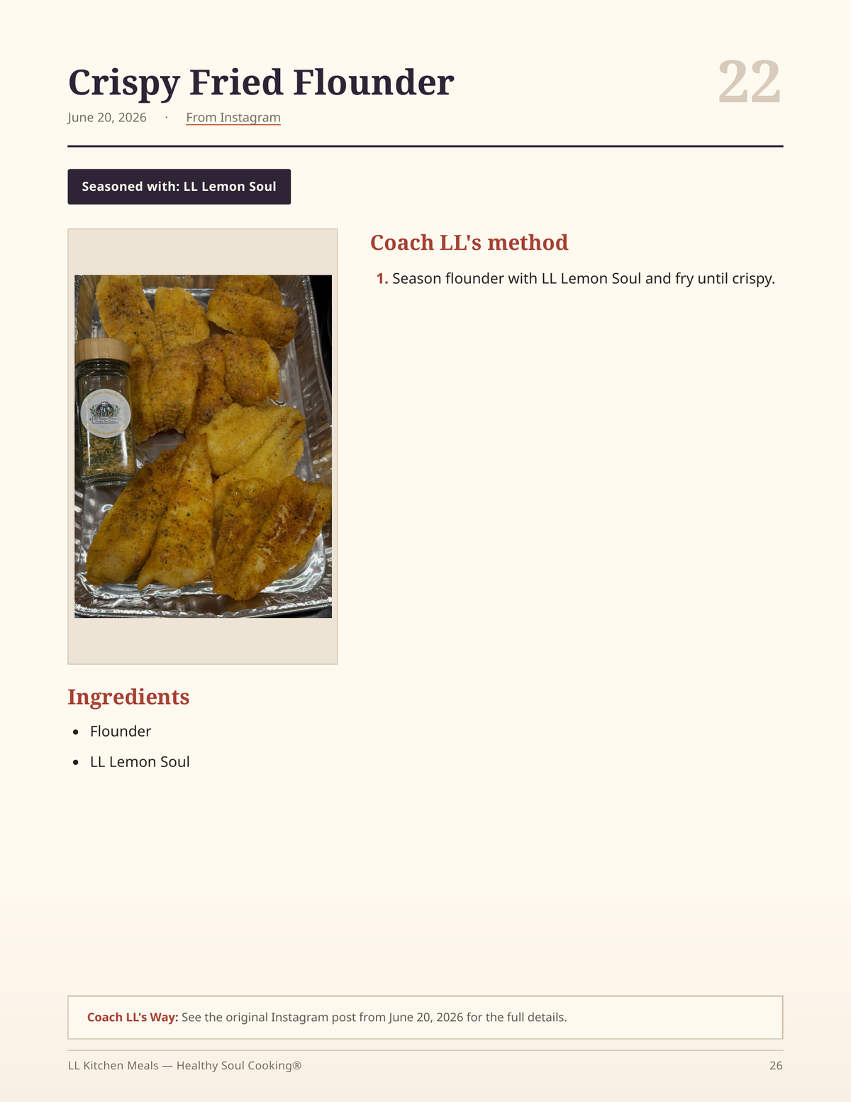 LL Kitchen Meals Recipe Book — Free Download