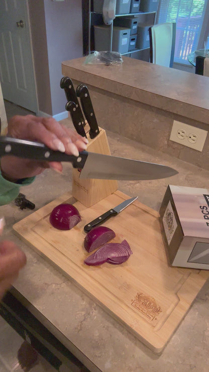 7 Piece Knife Set with Bamboo Block